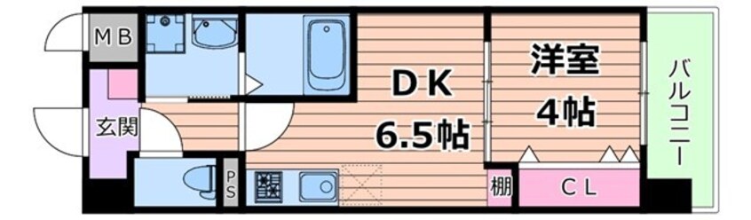 間取図 エグゼ大阪CITYオースティン