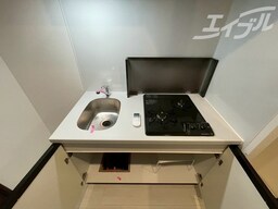 斜め2口ガスコンロ付きのシステムキッチンです！