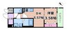 Serie東淀川 1DKの間取り