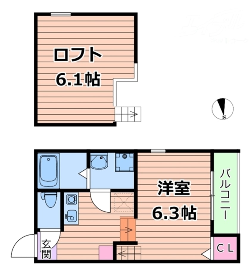 間取図 ハーモニーテラス加島