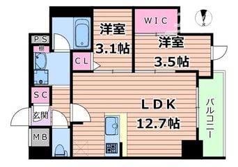 間取図 コンフォリア・リヴ北浜高麗橋