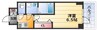 S-RESIDENCE新大阪Rish 1Kの間取り