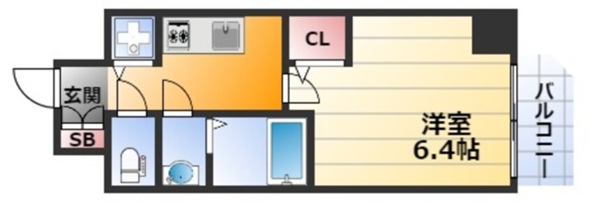 間取図 S-RESIDENCE新大阪WEST