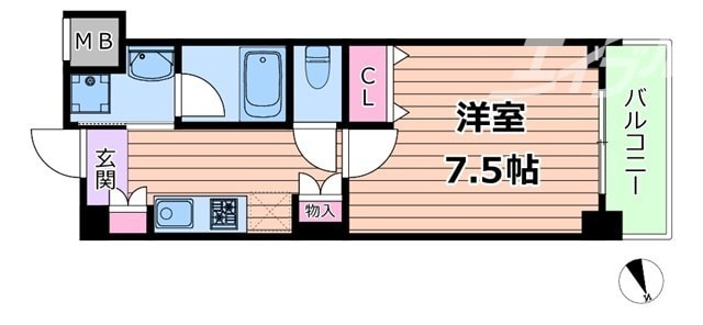 間取り図 京町堀ビューアパートメント