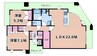 ランズ南森町 2LDKの間取り