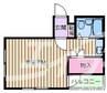 フラワーハイツ 1Rの間取り