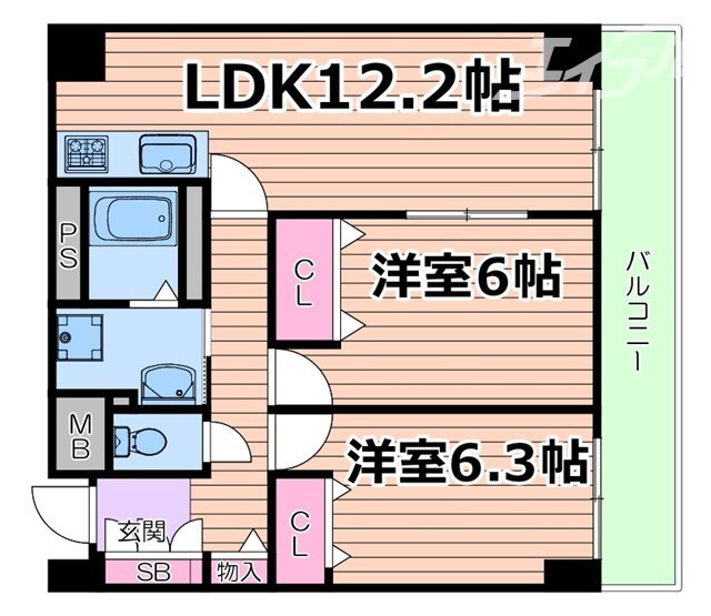 間取り図 レジディア西天満