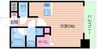 ツバサ西梅田グロリエ 1Rの間取り