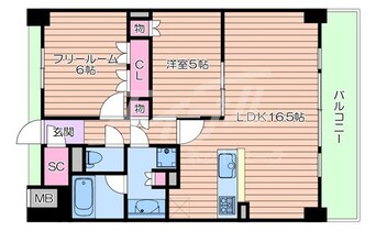 間取図 クレヴィア大阪同心ウエスト