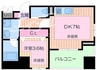 ノルデンタワー南森町プレミアム 1DKの間取り