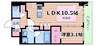 アーバネックス同心 1LDKの間取り