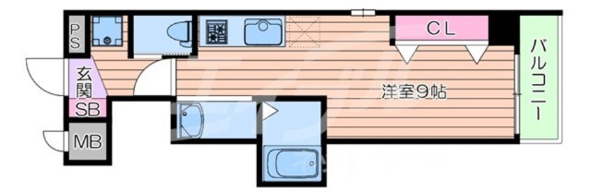 間取図 ビガーポリス369天神橋三丁目Ⅱアルチェ