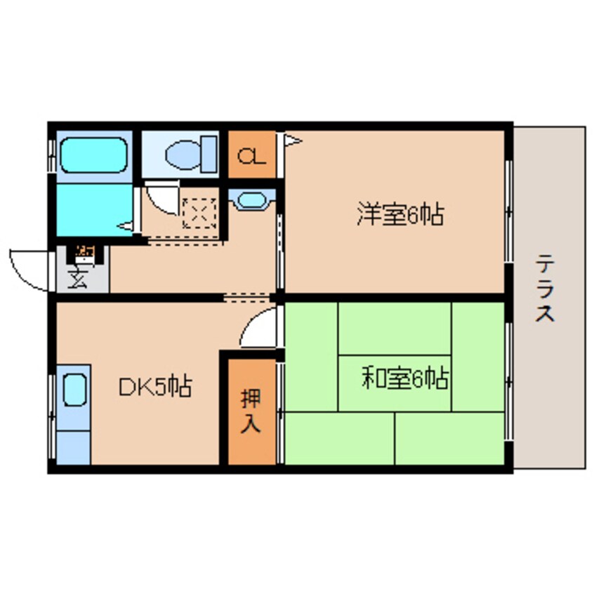 間取図 近鉄南大阪線/高田市駅 徒歩15分 1階 築32年