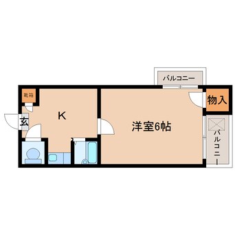 間取図 近鉄大阪線（近畿）/大和高田駅 徒歩13分 3階 築32年