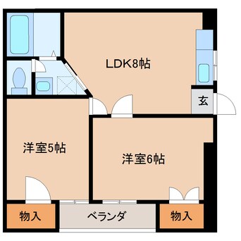 間取図 近鉄大阪線（近畿）/大和高田駅 徒歩13分 3階 築32年