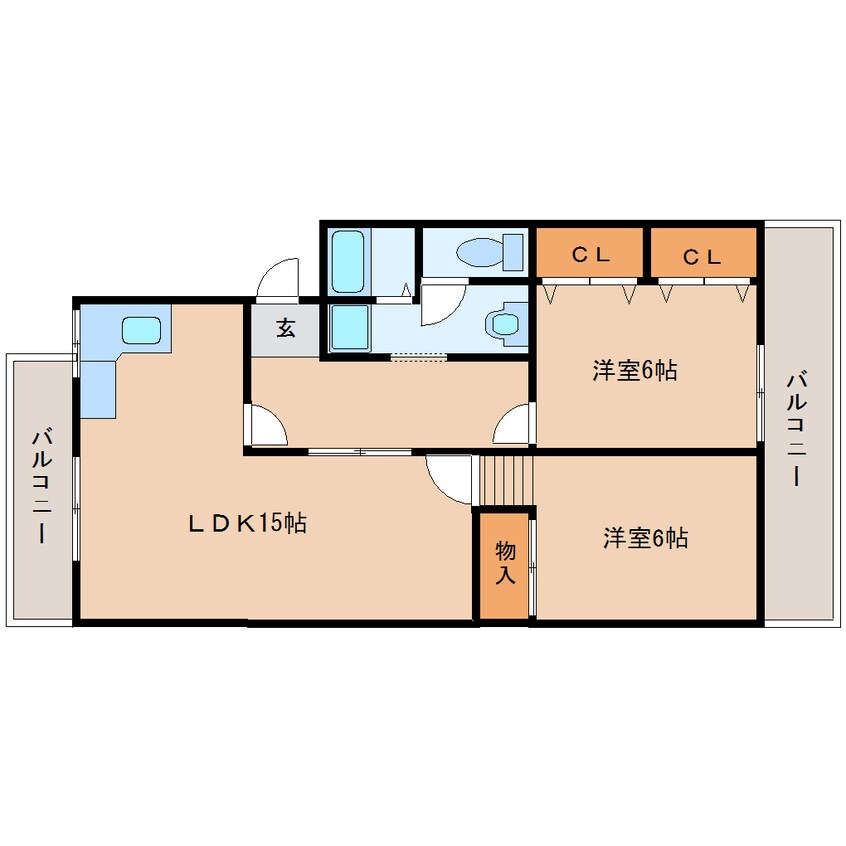 間取図 近鉄南大阪線/高田市駅 徒歩12分 1階 築29年