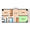 近鉄南大阪線/尺土駅 徒歩2分 2階 築27年 3DKの間取り