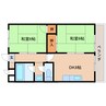 近鉄大阪線（近畿）/大和高田駅 徒歩5分 3階 築36年 2DKの間取り