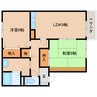 近鉄南大阪線/尺土駅 徒歩11分 1階 築28年 2LDKの間取り