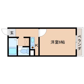 間取図 近鉄南大阪線/高田市駅 徒歩3分 4階 築28年