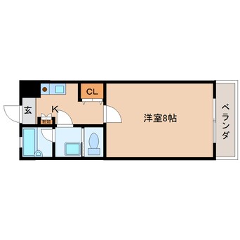 間取図 近鉄南大阪線/高田市駅 徒歩4分 2階 築27年