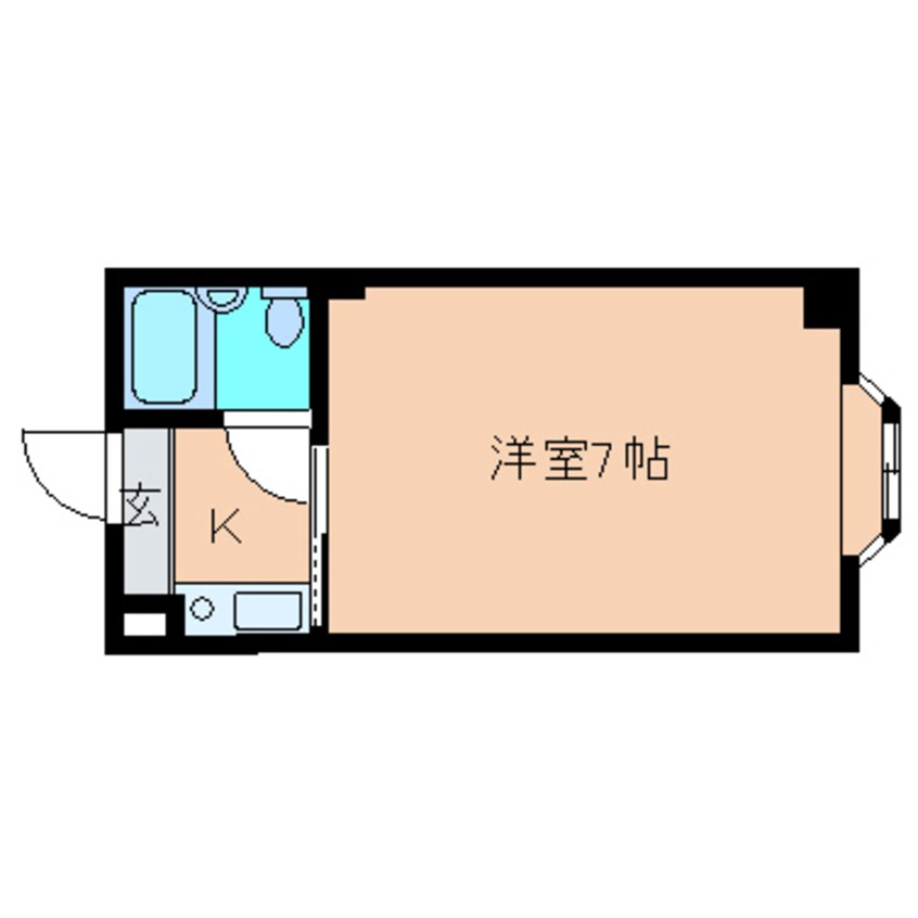 間取図 近鉄南大阪線/高田市駅 徒歩6分 1階 築36年