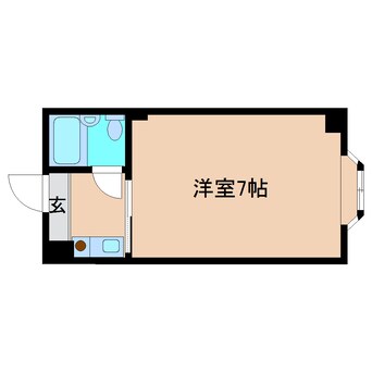 間取図 近鉄南大阪線/高田市駅 徒歩6分 2階 築36年