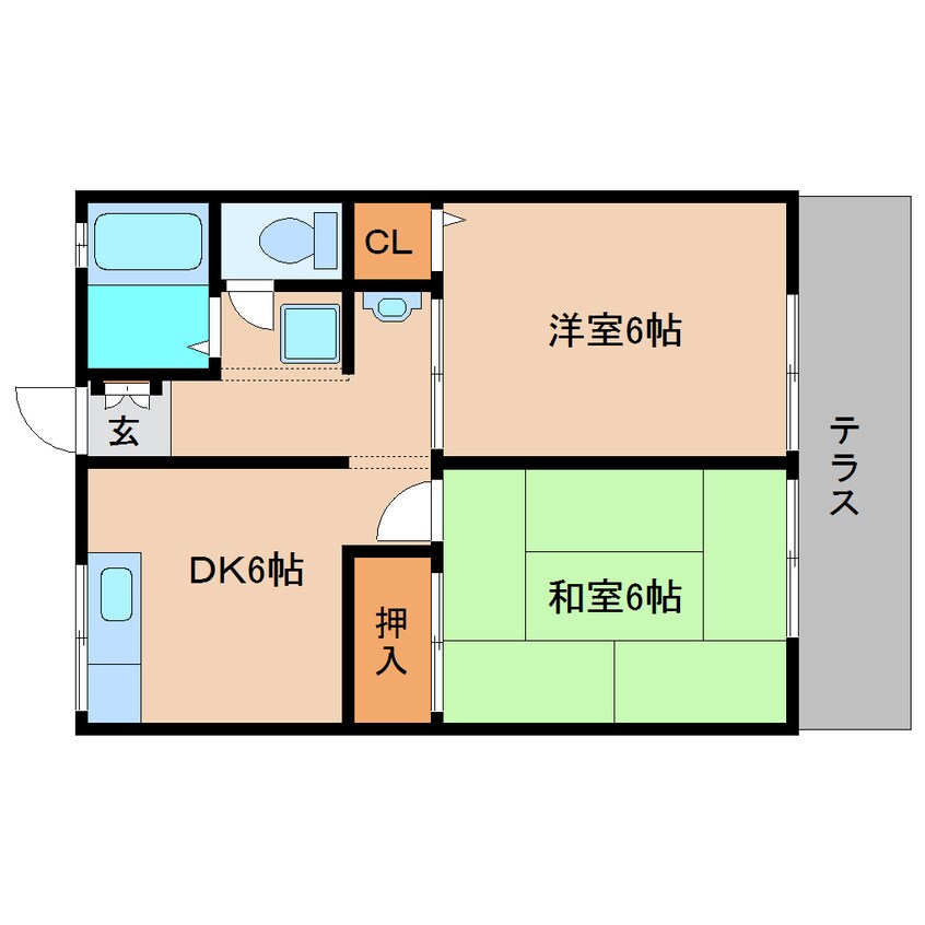 間取図 近鉄南大阪線/高田市駅 徒歩10分 1階 築29年