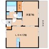 近鉄御所線/近鉄新庄駅 徒歩5分 1階 築39年 1LDKの間取り