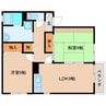 近鉄大阪線（近畿）/大和高田駅 徒歩12分 1階 築26年 2LDKの間取り