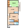 近鉄南大阪線/高田市駅 徒歩12分 2階 築26年 2LDKの間取り