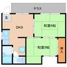 近鉄御所線/近鉄御所駅 徒歩7分 1階 築33年 2DKの間取り