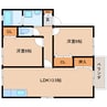 近鉄南大阪線/高田市駅 徒歩22分 1階 築28年 2LDKの間取り