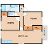 近鉄南大阪線/高田市駅 徒歩22分 1階 築28年 2LDKの間取り