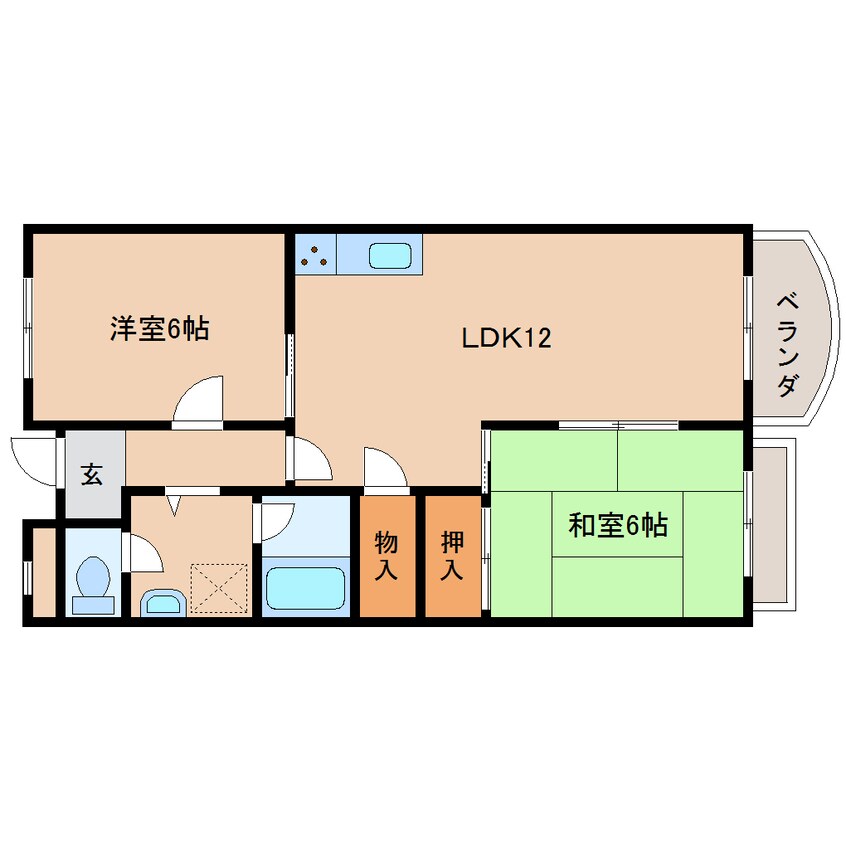 間取図 近鉄南大阪線/高田市駅 徒歩6分 5階 築34年