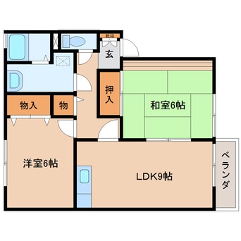 間取図 近鉄御所線/近鉄御所駅 徒歩11分 1階 築26年