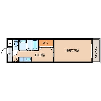 間取図 近鉄大阪線（近畿）/大和高田駅 徒歩15分 5階 築24年