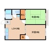 近鉄南大阪線/高田市駅 徒歩12分 2階 築42年 2LDKの間取り