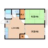 近鉄南大阪線/高田市駅 徒歩12分 2階 築42年 2LDKの間取り