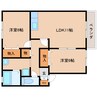 近鉄御所線/近鉄御所駅 徒歩9分 2階 築26年 2LDKの間取り