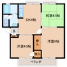 近鉄大阪線（近畿）/大和高田駅 徒歩13分 1階 築37年 3DKの間取り