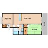 近鉄南大阪線/高田市駅 徒歩7分 1階 築31年 2LDKの間取り
