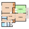 近鉄御所線/近鉄御所駅 徒歩17分 2階 築25年 3DKの間取り