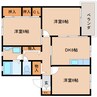 近鉄大阪線（近畿）/築山駅 徒歩15分 2階 築29年 3DKの間取り