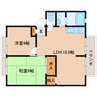 和歌山線/大和二見駅 徒歩5分 2階 築32年 2LDKの間取り