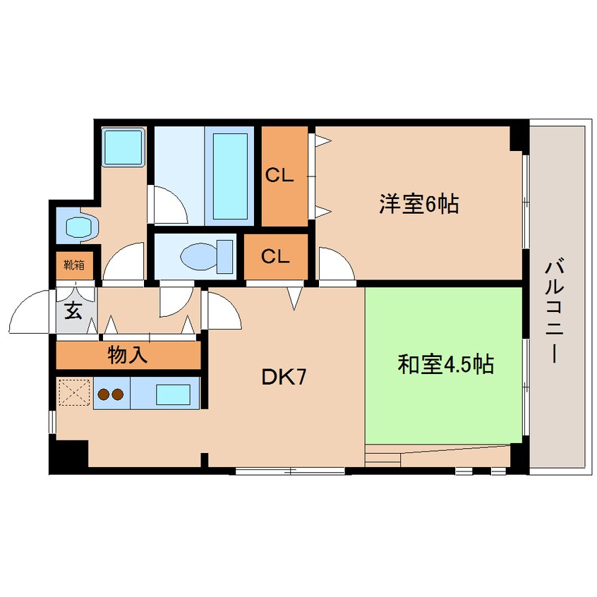 間取図 近鉄大阪線（近畿）/大和高田駅 徒歩2分 4階 築30年