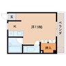 近鉄南大阪線/高田市駅 徒歩10分 2階 築29年 1Rの間取り