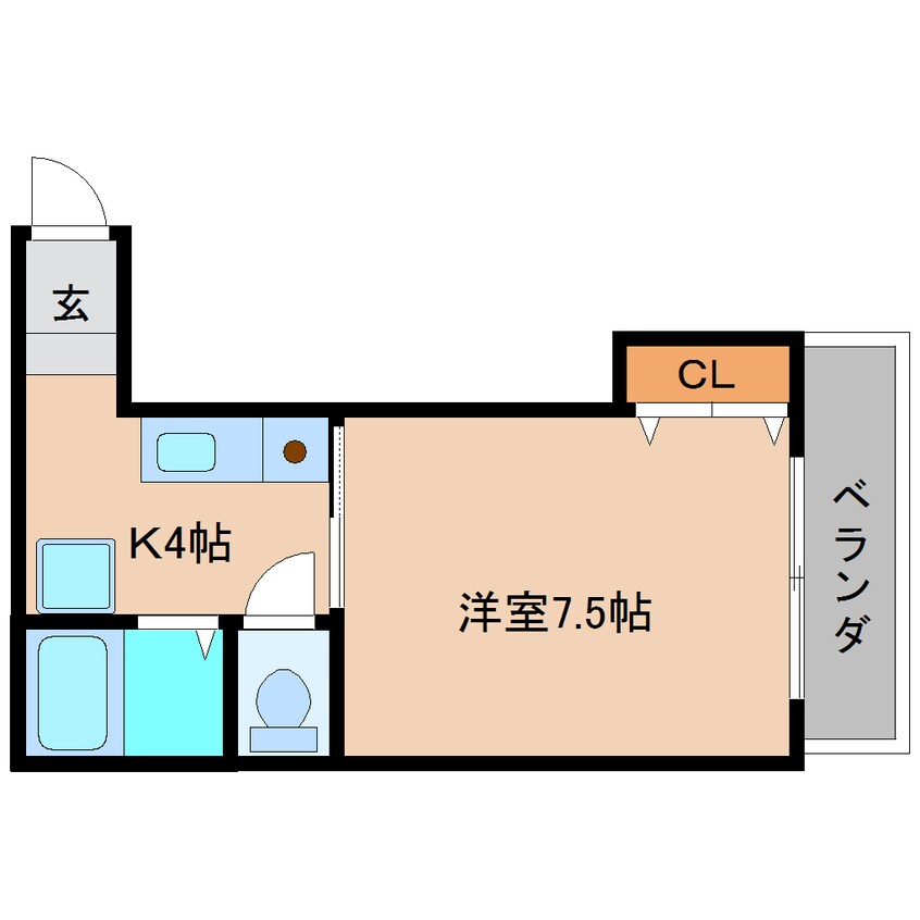 間取図 近鉄大阪線（近畿）/大和高田駅 徒歩1分 4階 築22年