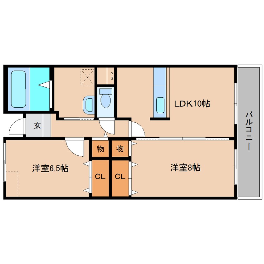 間取図 近鉄大阪線（近畿）/大和高田駅 徒歩14分 1階 築21年