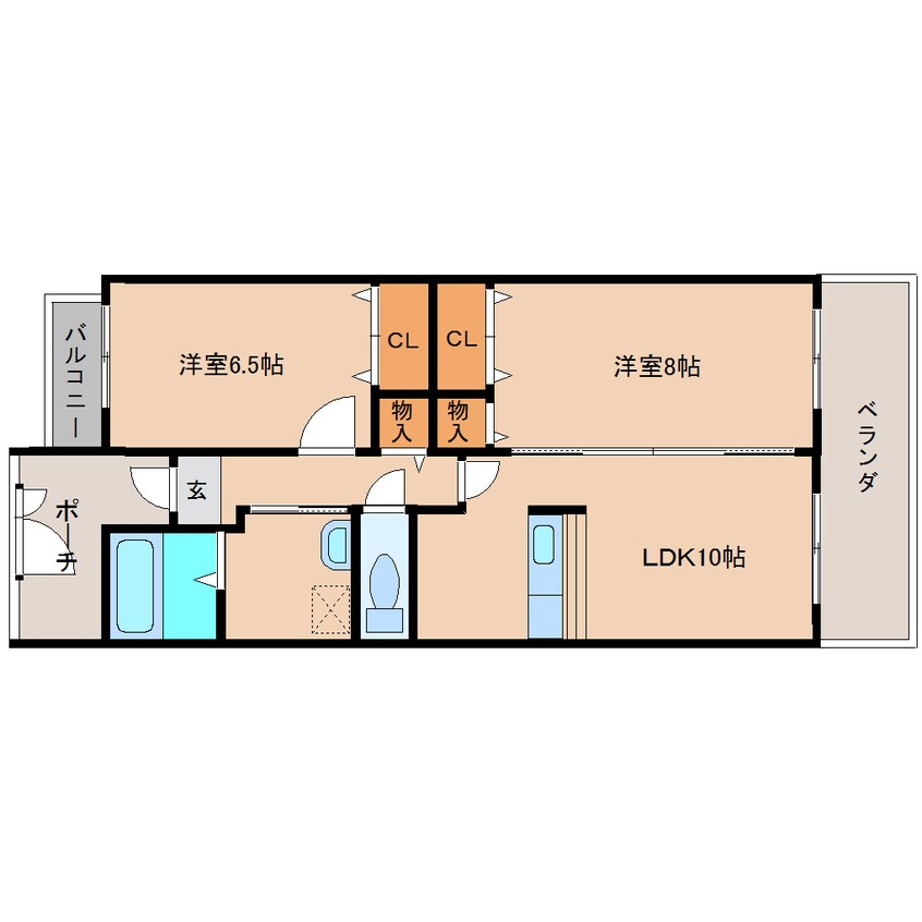 間取図 近鉄大阪線（近畿）/大和高田駅 徒歩14分 3階 築21年